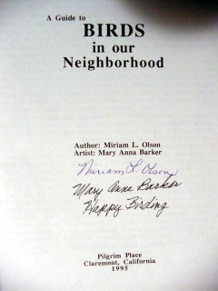 birds in our neighborhood by olson and barker signed book birds in our neighborhood by olson and barker signed book