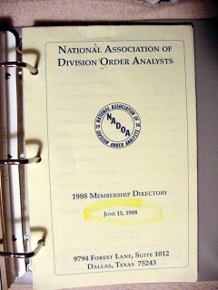 nadoa membership directories 1988 1989 1992 division order book