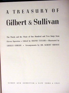 treasury of gilbert and sullivan music operettas book