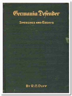 germania defender speeches and essays r c duff 1915 book germania defender speeches and essays r c duff 1915 book