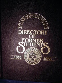 texas a and m directory of  former aggie students 1988 book texas a and m directory of  former aggie students 1988 book