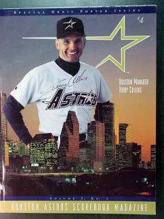 houston astros scorebook vol 7 no1 terry collins signed baseball guide