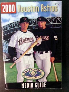 houston astros media guide enron field 2000 baseball book
