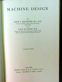 machine design louis bradford paul eaton vintage engineering book machine design louis bradford paul eaton vintage engineering book