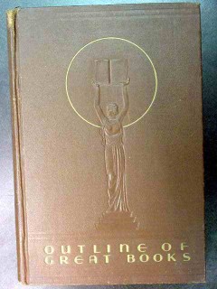 outline of great books comprising 250 famous works vintage book