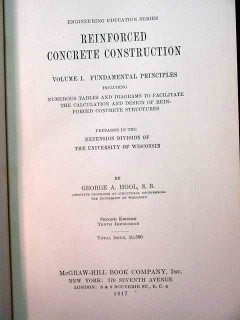 reinforced concrete construction george hool vintage book