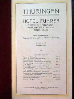 thuringen hotel-fuhrer 1913 vintage germany austria travel guide