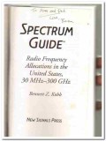 spectrum guide bennett kobb rf radio frequency allocations signed book spectrum guide bennett kobb rf radio frequency allocations signed book