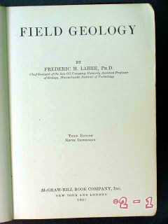 field geology frederic lahee igneous rock fractures vintage book