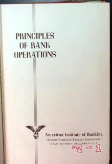 principles of bank operations vintage charts forms book  principles of bank operations vintage charts forms book