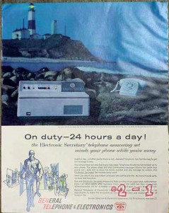 general telephone electronics 1961 on duty 24 hours a day vintage ad general telephone electronics 1961 on duty 24 hours a day vintage ad