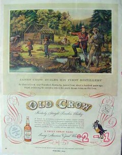 old crow distillery 1953 builds first on glenn creek ky vintage ad