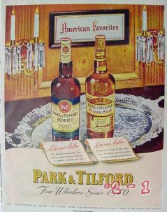 park tilford distillers inc 1949 american favorites whiskey vintage ad