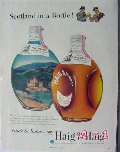 haig and haig 1949 scotland in a bottle scotch whiskey vintage ad
