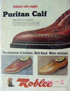 roblee 1953 soft supple puritan calf mans shoe vintage ad roblee 1953 soft supple puritan calf mans shoe vintage ad