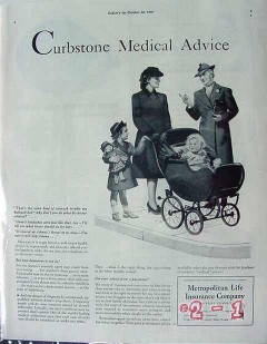 metropolitan life insurance 1940 curbstone medical advice vintage ad metropolitan life insurance 1940 curbstone medical advice vintage ad