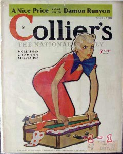 colliers 1934 woman with suitcase art robert oreid cover print colliers 1934 woman with suitcase art robert oreid cover print