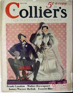 colliers 1934 arthur crouch bride groom wedding cover print colliers 1934 arthur crouch bride groom wedding cover print