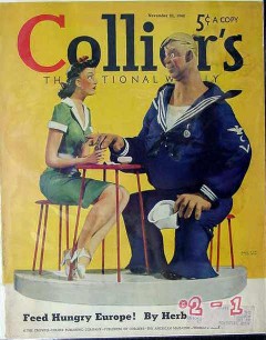colliers 1940 clay model sailor girl alan foster cover print colliers 1940 clay model sailor girl alan foster cover print