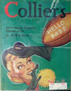 colliers 1940 el gilchrist hello babe football cover print colliers 1940 el gilchrist hello babe football cover print