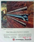 Gardner-Denver Company 1961 Vintage Ad Oil Blast Holes Pierce Barriers