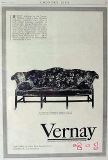 vernay company 1924 english furniture chippendale settee vintage ad