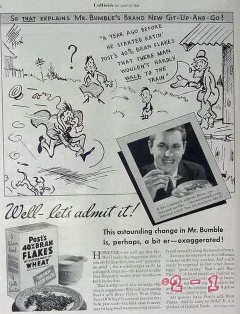 general foods corp 1934 mr bumbels git up and go vintage ad