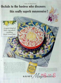 kraft cheese company 1940 orchids to the hostess mayonnaise vintage ad