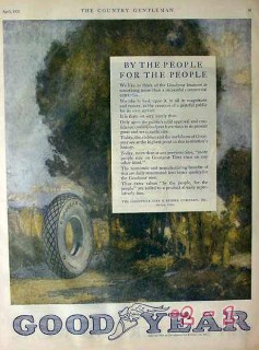 goodyear tire rubber company 1926 by the people car tires vintage ad