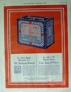 french battery company 1928 radio reception ray-o-vac vintage ad french battery company 1928 radio reception ray-o-vac vintage ad