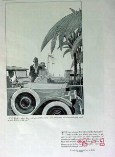 kelly springfield tires 1924 art deco car tire vintage ad kelly springfield tires 1924 art deco car tire vintage ad