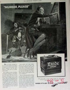 electric storage battery company 1940 hycap exide batteries vintage ad electric storage battery company 1940 hycap exide batteries vintage ad
