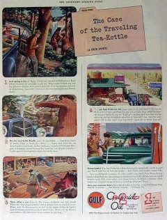 gulf refining company 1940 tea kettle gulfpride motor oil vintage ad gulf refining company 1940 tea kettle gulfpride motor oil vintage ad