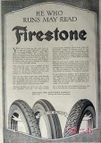firestone tire rubber company 1917 he who runs may read vintage ad