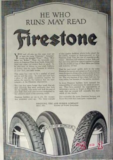 firestone tire rubber company 1917 he who runs may read vintage ad firestone tire rubber company 1917 he who runs may read vintage ad