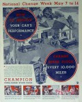 champion spark plugs 1934 national change week performance vintage ad champion spark plugs 1934 national change week performance vintage ad
