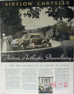 chrysler 1934 airflow natures balance arrow in flight car vintage ad chrysler 1934 airflow natures balance arrow in flight car vintage ad