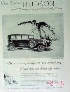 hudson 1929 chas barker copper etching car vintage ad