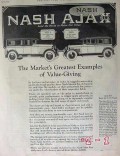 nash motors company 1926 markets examples ajax six car vintage ad
