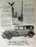 oakland all-american six 1928 car vintage ad