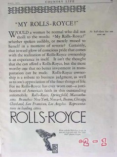 rolls-royce 1924 pall-mall phaeton automobile car vintage ad