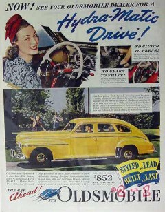 oldsmobile 1941 dealer hydra-matic drive dynamic cruiser vintage ad