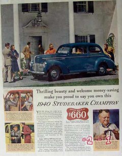 studebaker 1940 champion car vintage ad