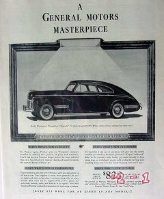 pontiac 1941 gm masterpiece streamliner torpedo coupe car vintage ad