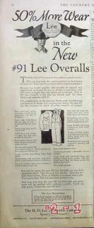 h d lee mercantile company 1926 more wear 91 denim overalls vintage ad h d lee mercantile company 1926 more wear 91 denim overalls vintage ad