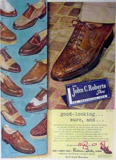 john c roberts shoes 1949 period mens shoe vintage ad john c roberts shoes 1949 period mens shoe vintage ad