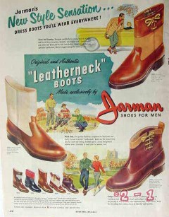 general shoe corp 1949 jarmon style sensation dress boots vintage ad