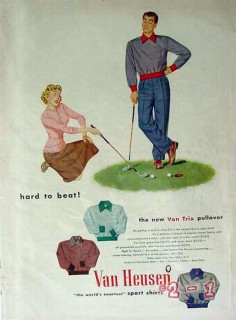 phillips-jones corp 1949 van heusen hard to beat golf shirt vintage ad phillips-jones corp 1949 van heusen hard to beat golf shirt vintage ad