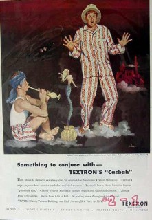 textron 1949 conjure with casbah pajamas boxers art siebel vintage ad textron 1949 conjure with casbah pajamas boxers art siebel vintage ad
