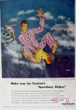 textron 1949 speedway stripes pajamas shorts parachute seat vintage ad